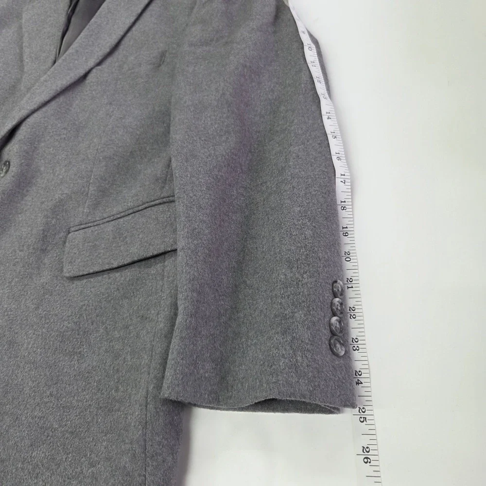 Jos‎ A Bank Mens Wool Silk Blend Charcoal Gray Blazer Sport Coat Size 44S Jacket